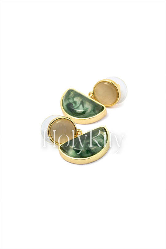 Boucles d'oreilles géométriques tachées