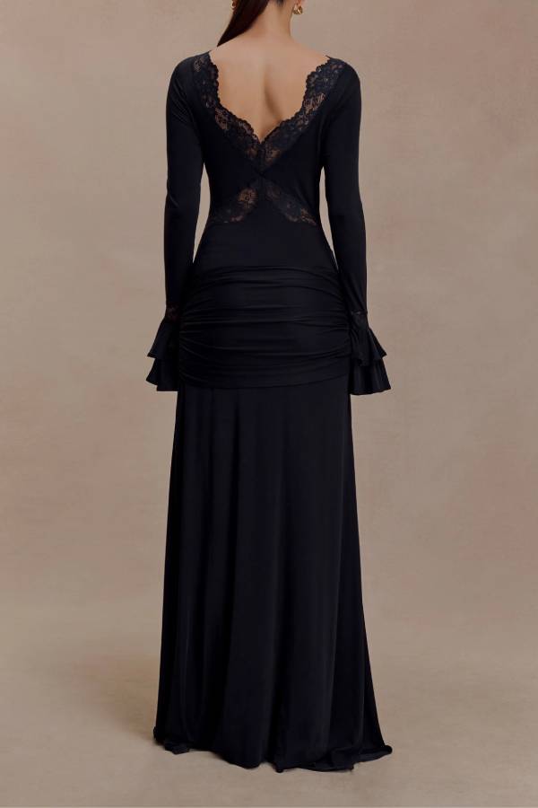 Slinky Lace Maxi Dress