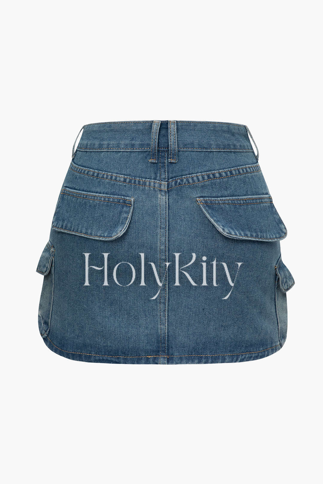 Mini-jupe cargo en jean