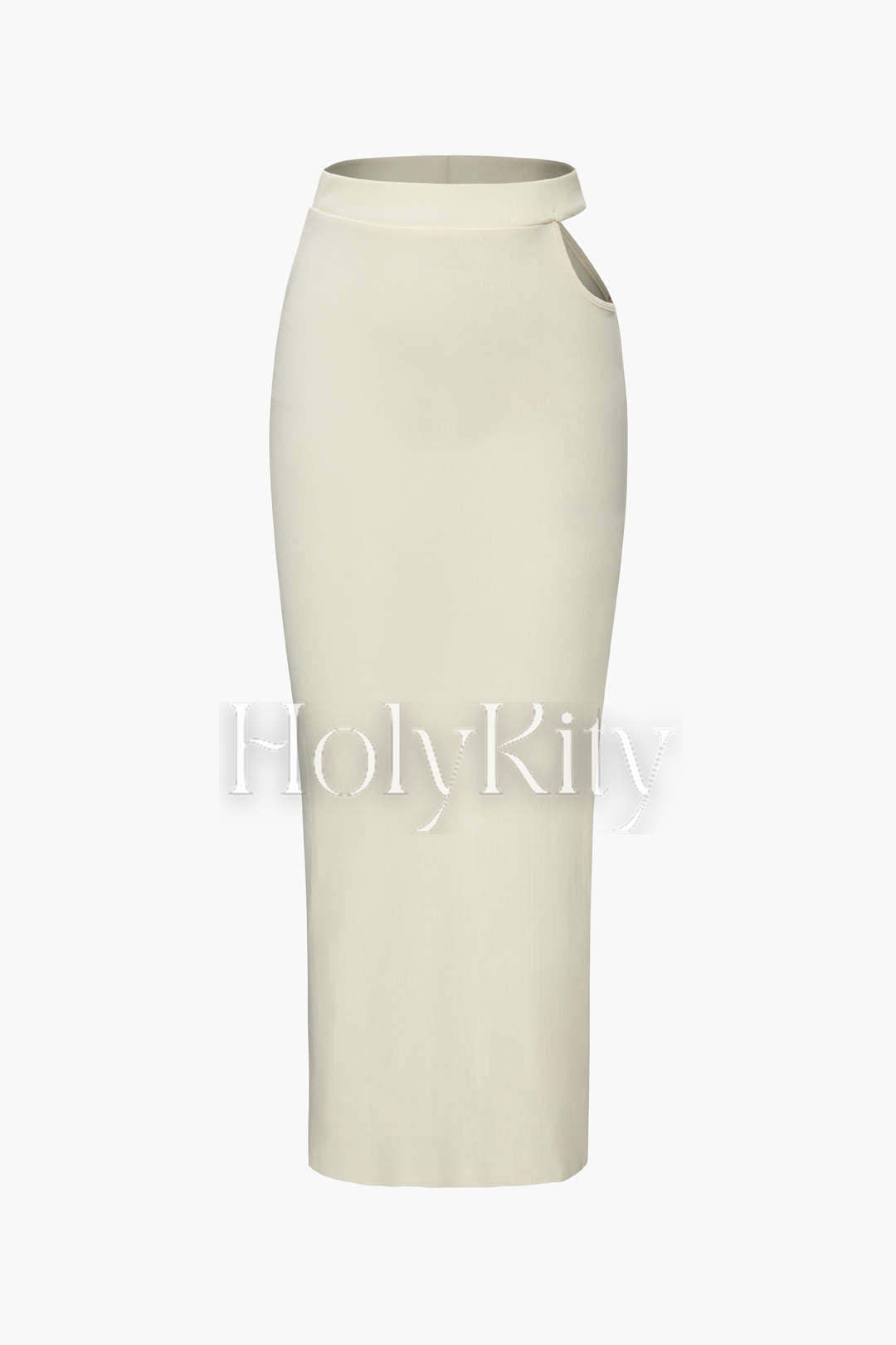 Asymmetrical Twist Tank Top And Cut Out Skirt Set