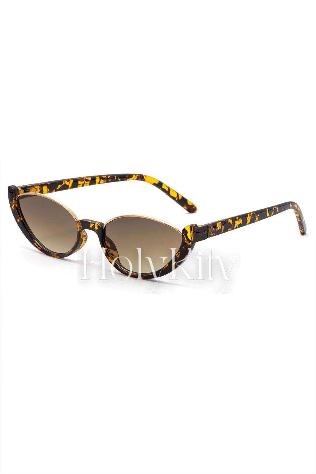 Tortoiseshell Cat Eye Half-rim Sunglasses