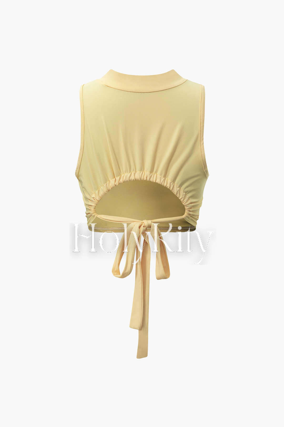 Tie Back Tank Top And Ruched Ruffle Skirt Set