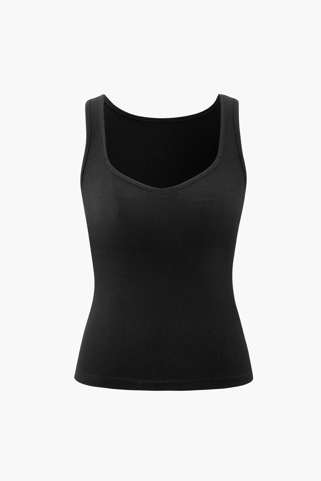 V-neck Rib Knit Tank Top