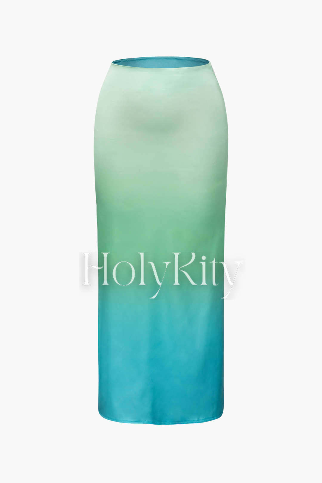Set aus Camisole-Top und Midirock aus Satin mit Wasserfallausschnitt in Ombré-Optik