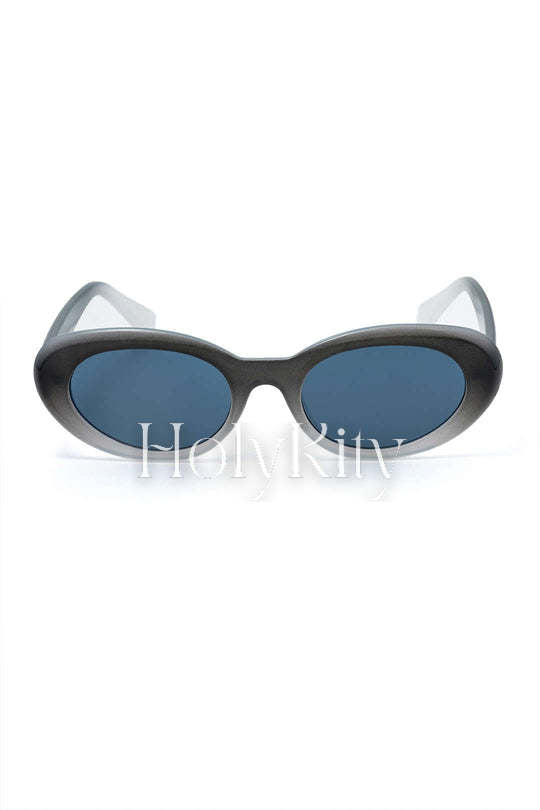 Lunettes de soleil à monture ovale ombrée