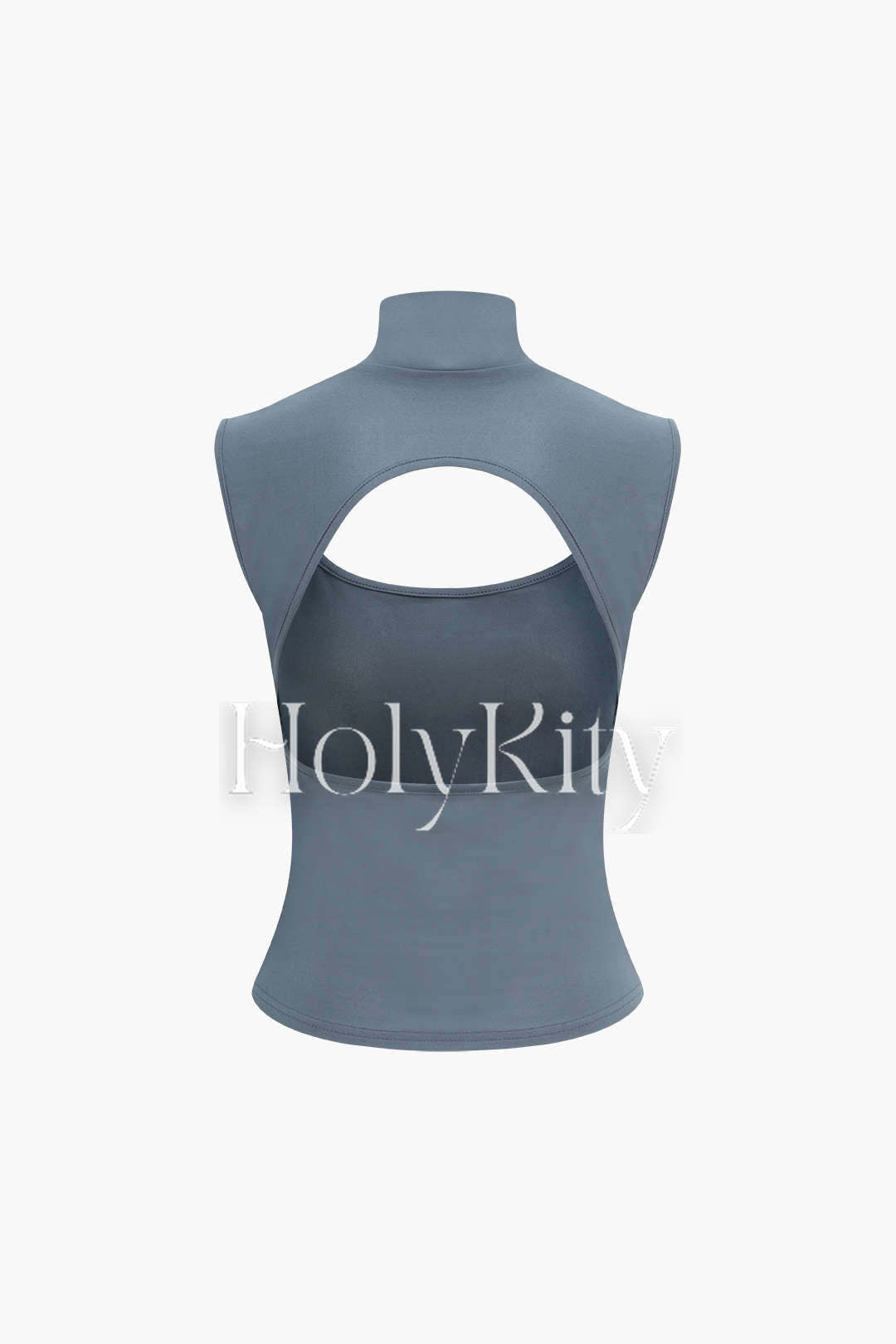 Cut Out Mock Neck Tank Top