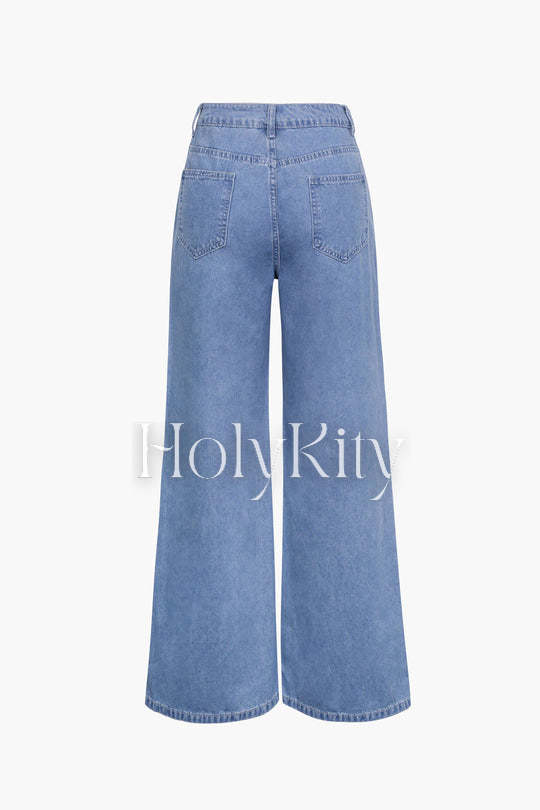 Boyfriend-Cargojeans mit Klappentasche
