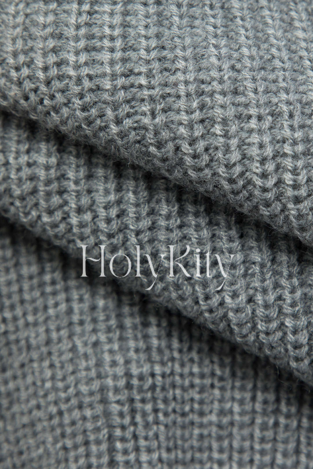 Einfarbiger, kurzer Strickpullover mit Rundhalsausschnitt