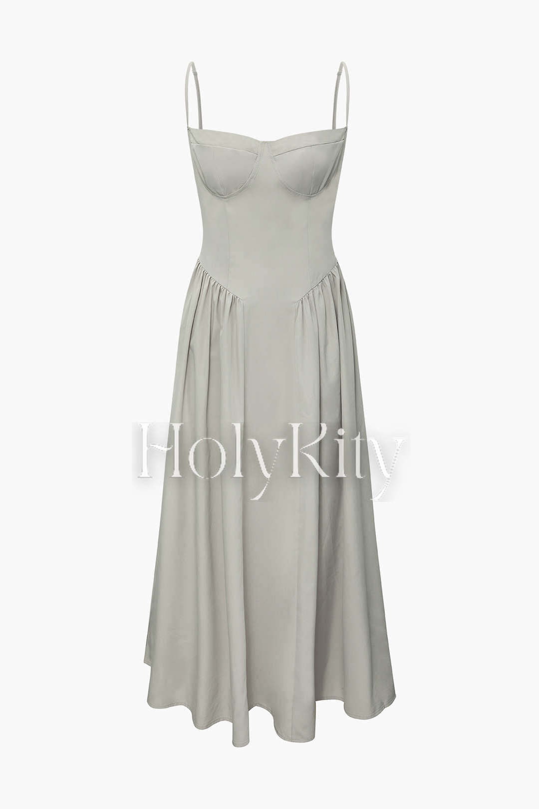 Midi-Slipkleid mit Seitentaschen