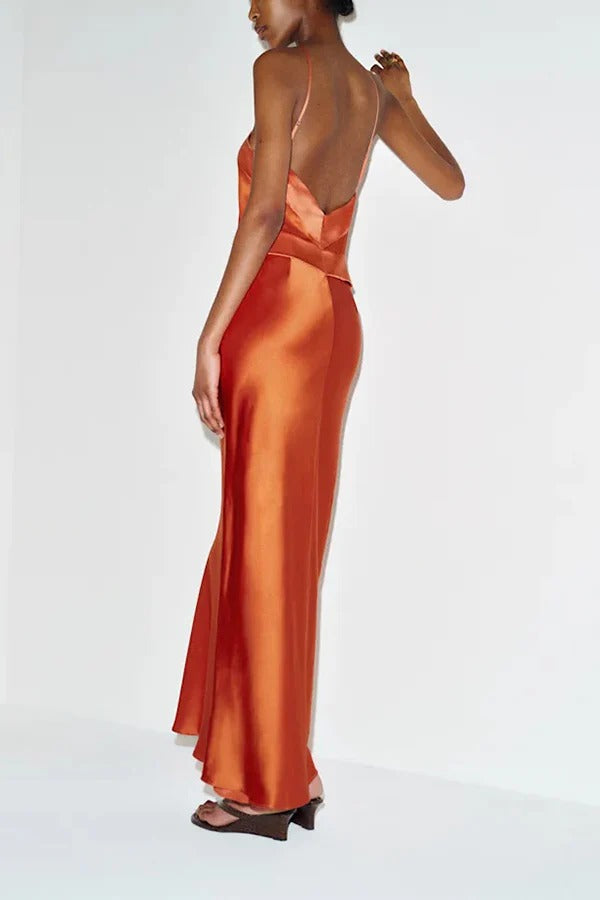 Seraphina Geometric Banded Halter Maxi Dress