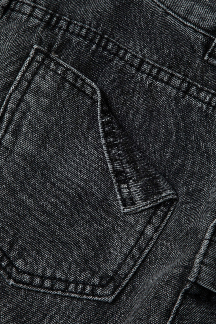 Flap Pocket Denim Skirt