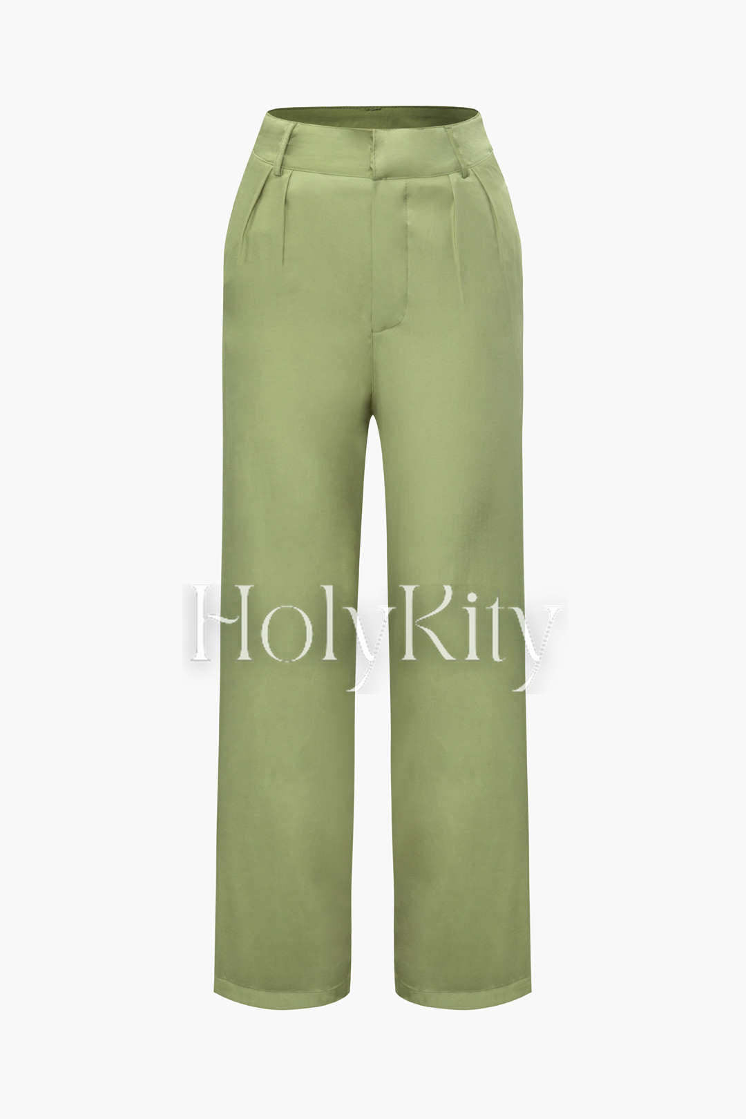 Pleated Straight Leg Pants