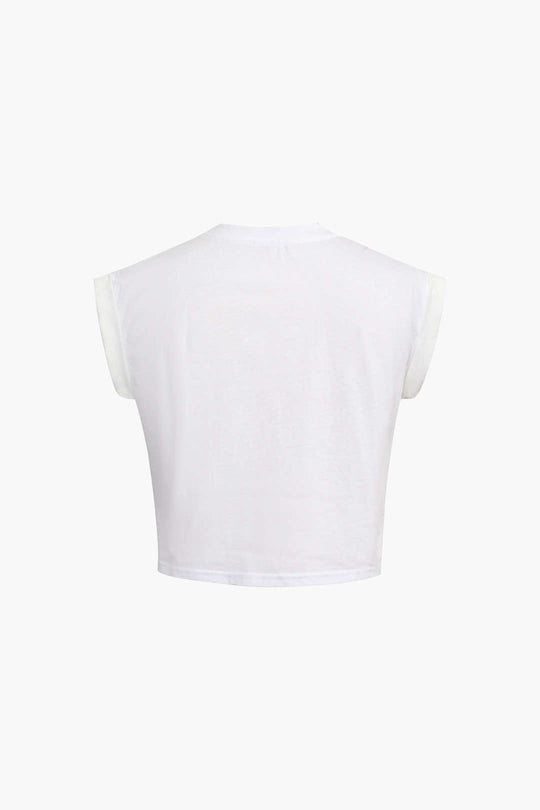 T-Shirt mit Grafik und Knotensaum im Eye Look-Stil