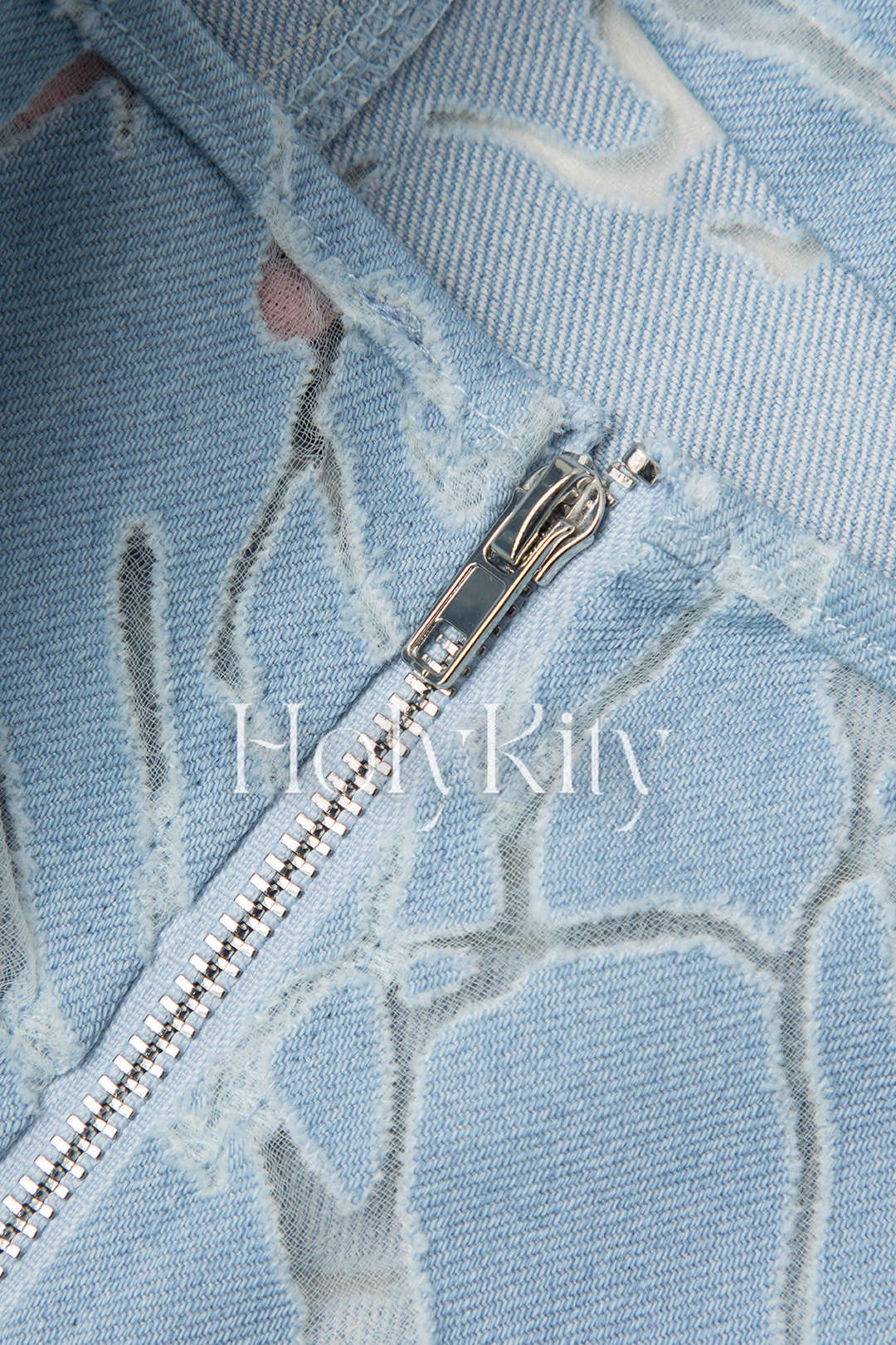 Denim-Camisole-Oberteil mit eckigem Ausschnitt