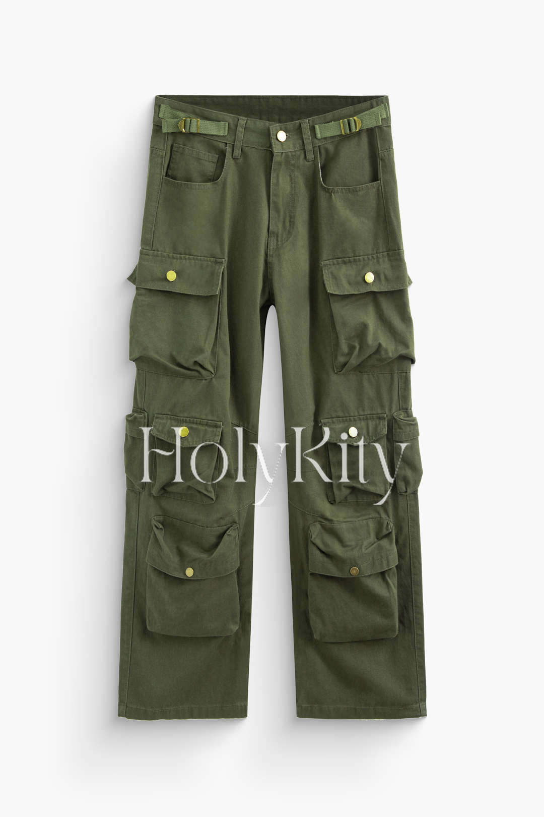 Multi Pockets Wide Leg Cargo Pants