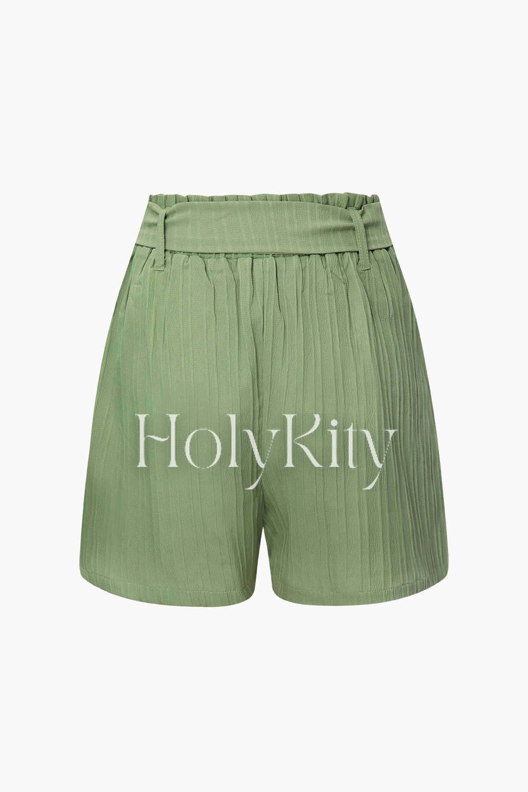 Shorts mit Gürtel und Rüschen