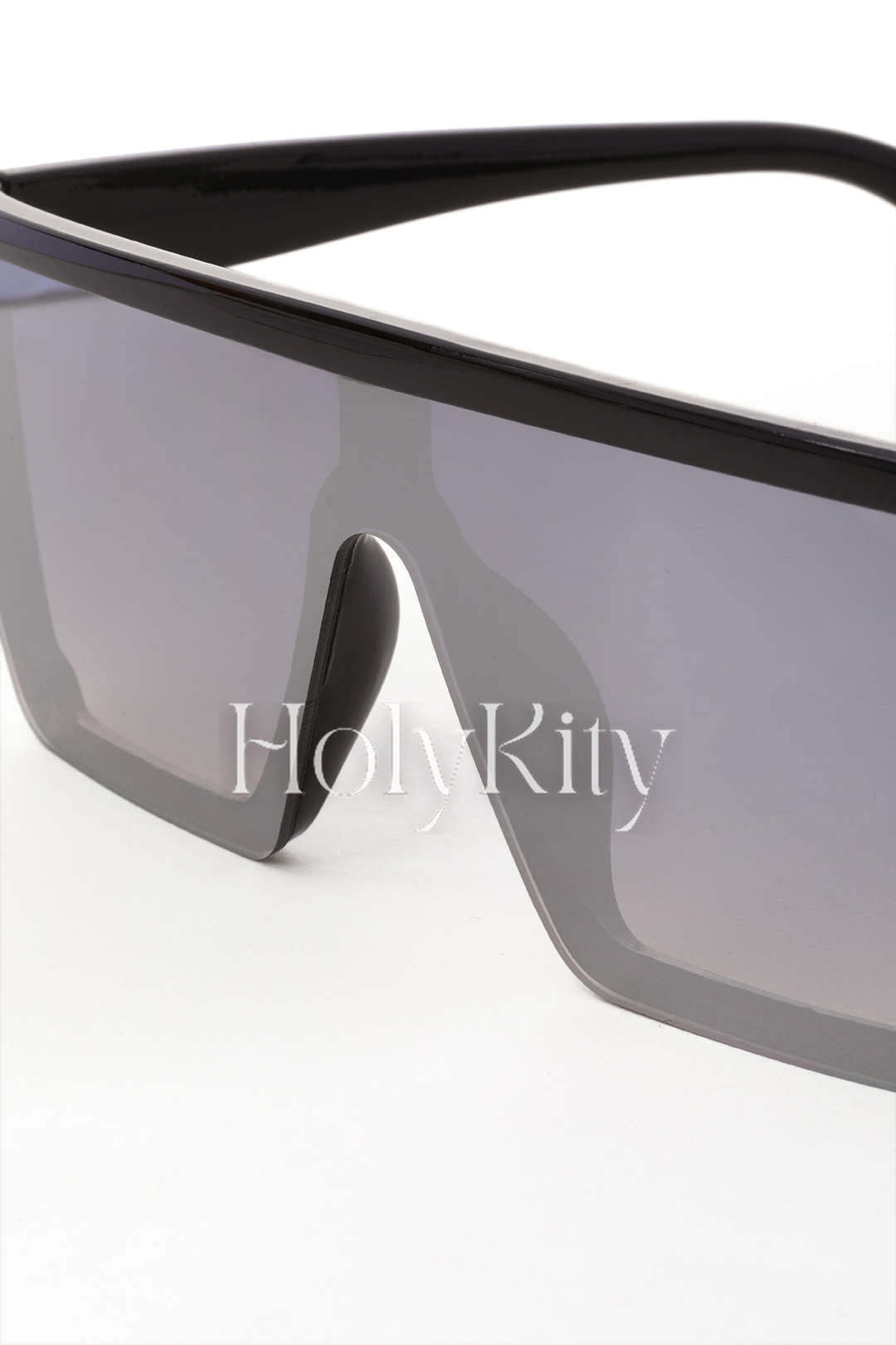 Lunettes de soleil carrées surdimensionnées à dessus plat