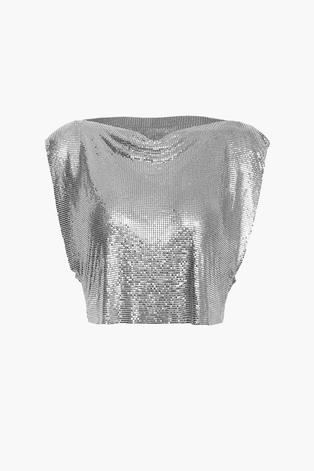 Tanktop mit Metallic-Glitzer