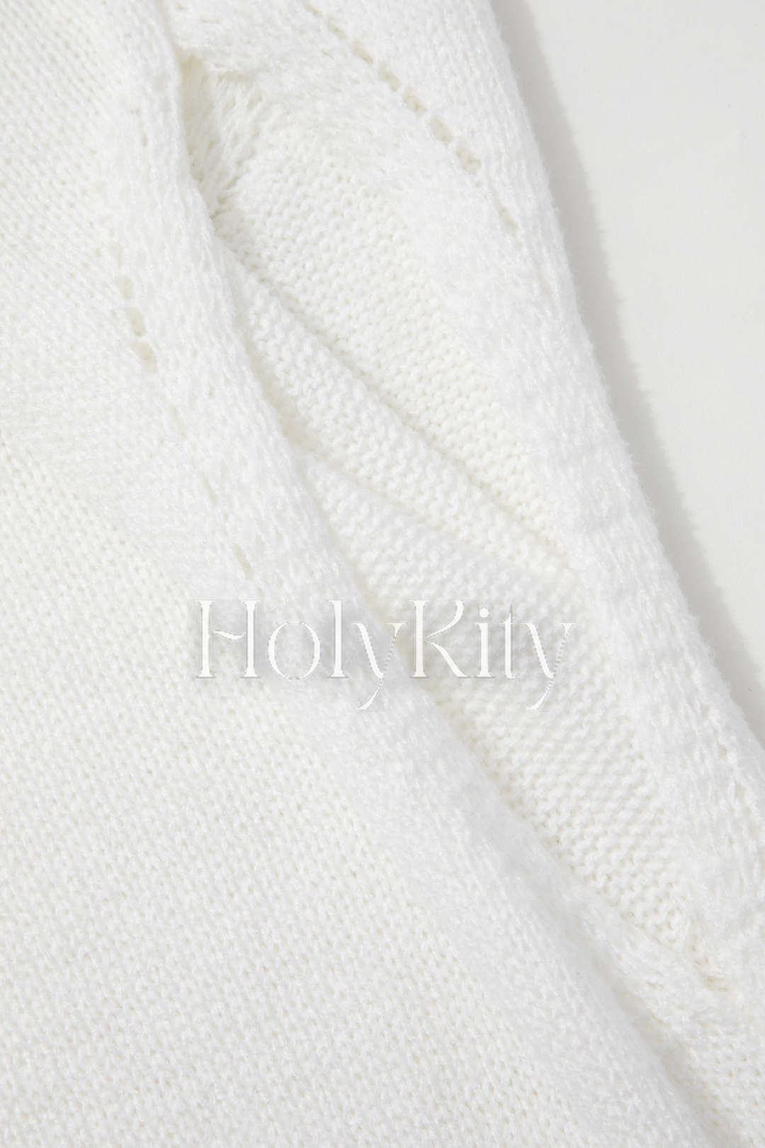 Robe longue dos nu en tricot à col en V et découpes