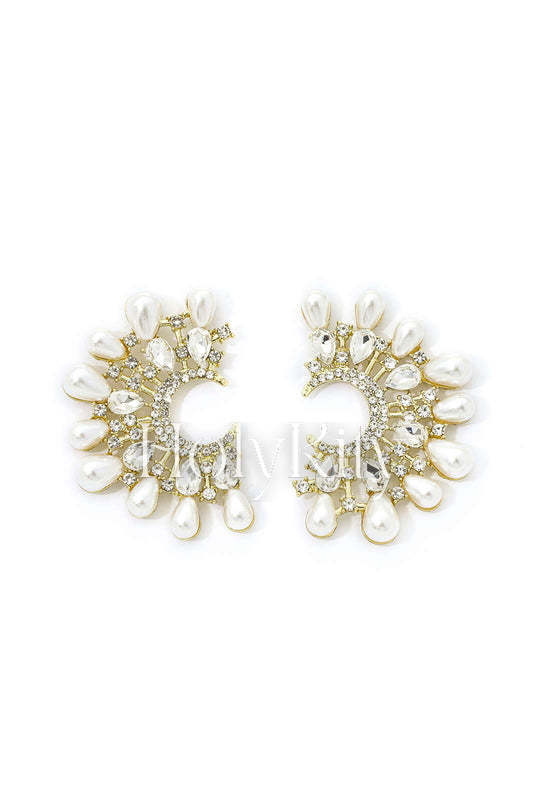 Pearl C-shaped Earrings