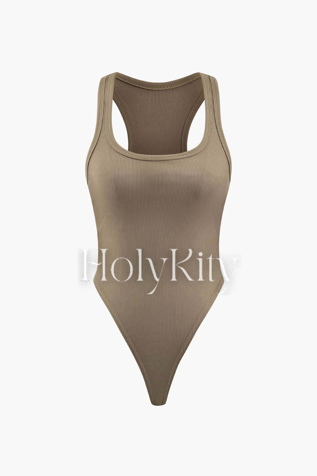 Square Neck Rib Knit Sleeveless Bodysuit