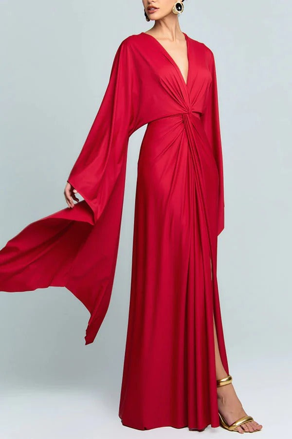 Prestige Plunging Slit Maxi Gown