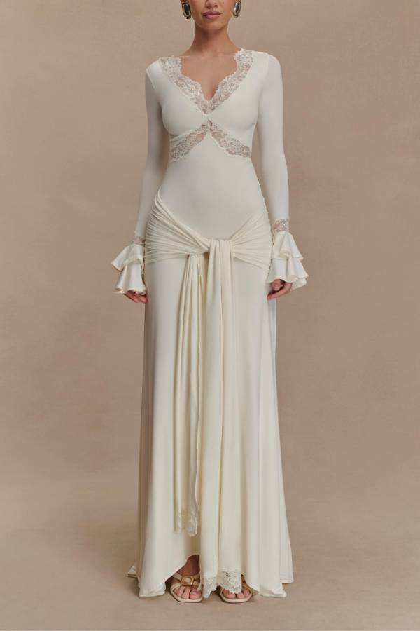 Slinky Lace Maxi Dress