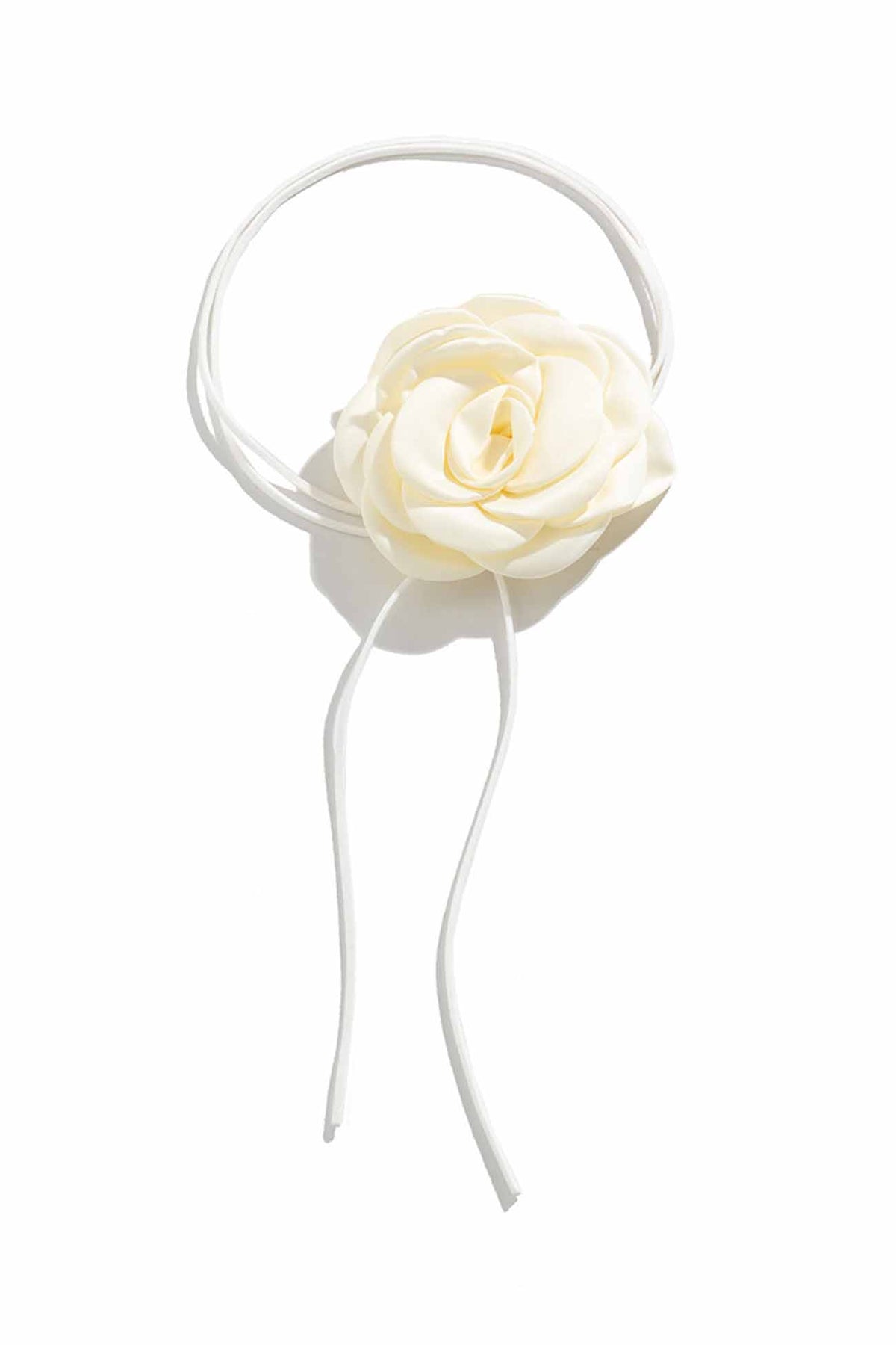 Satin Flower Choker Necklace