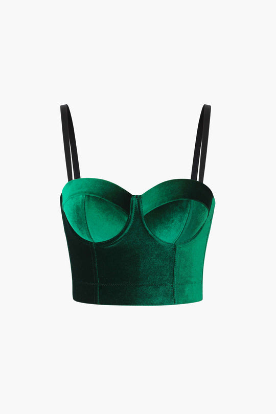 Bustier-Camisole aus Samt