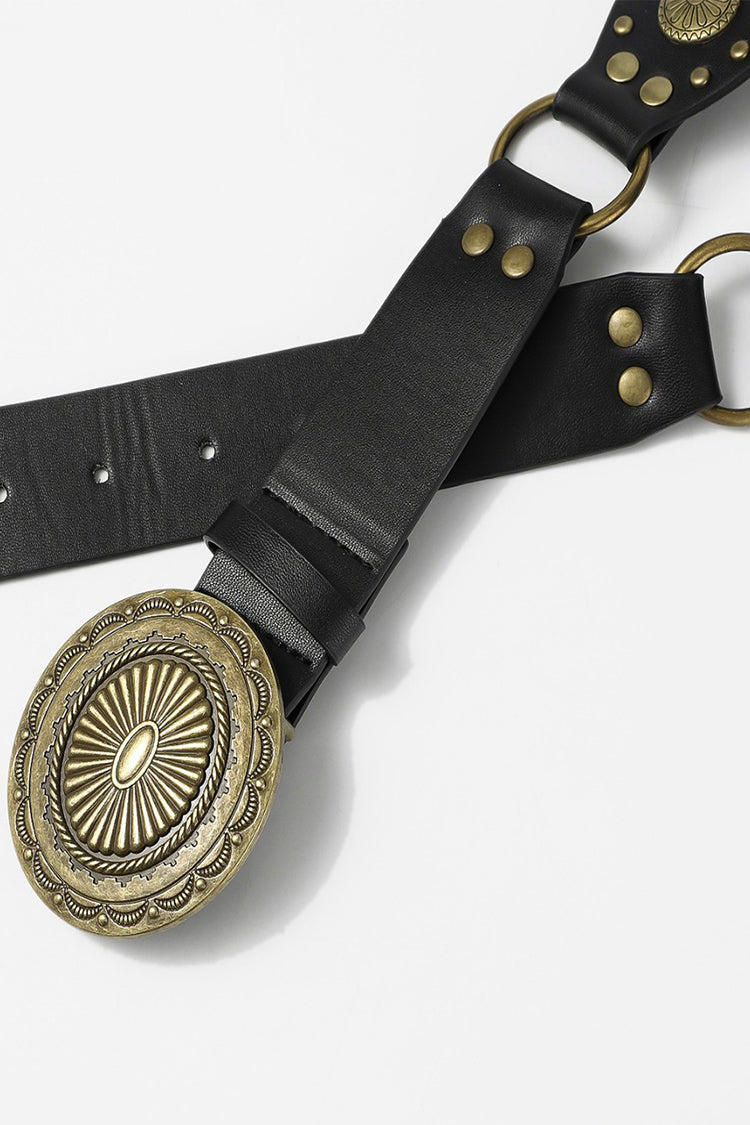 Fashionable Hollow Ring Versatile Beaded Belt for Women