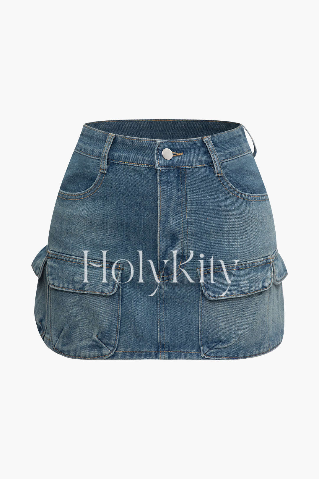 Mini-jupe cargo en jean