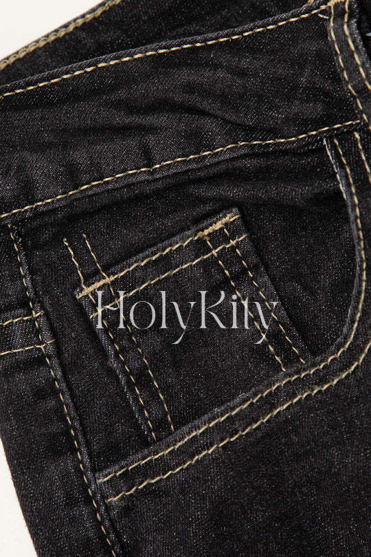 Jean bootcut délavé