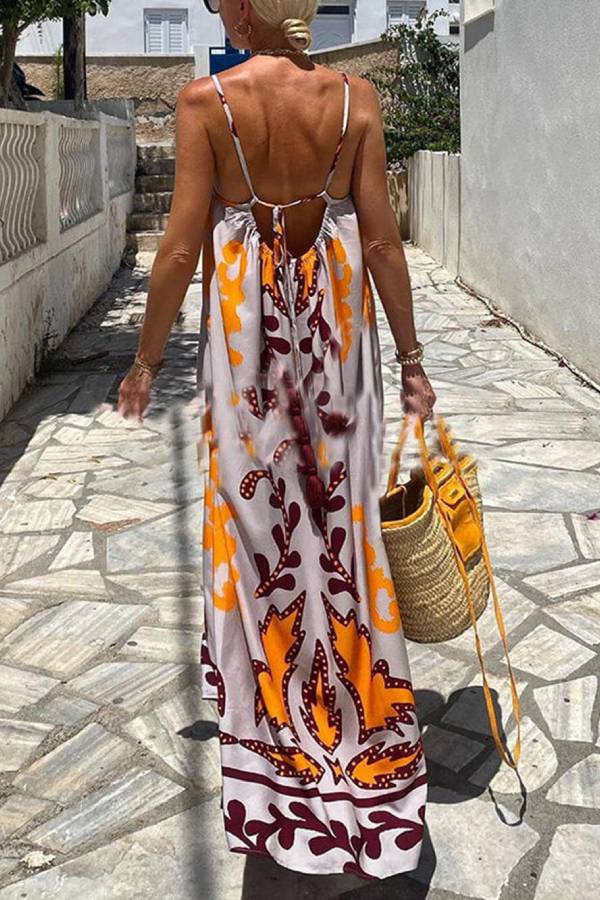 Ethnic Printed Loose Cami Maxi Dress