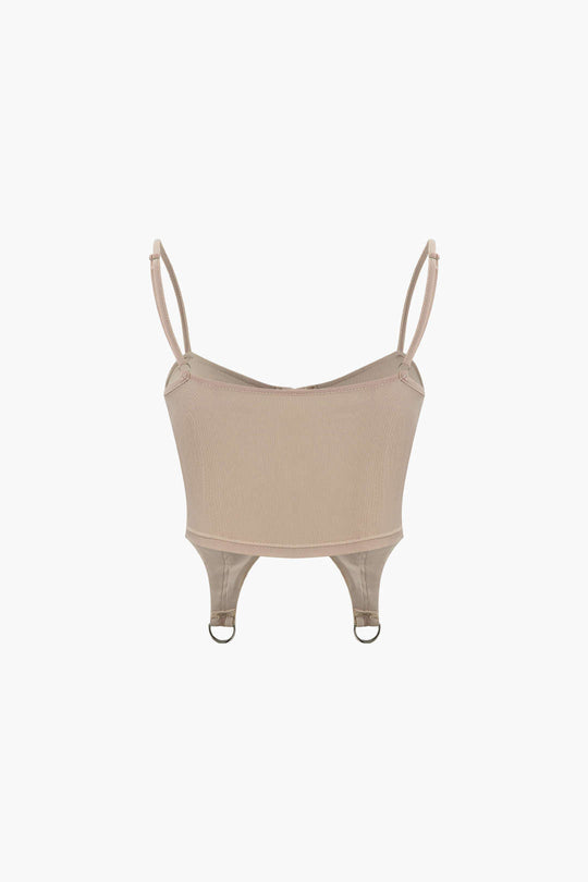 Tie Front Garter Cami Top