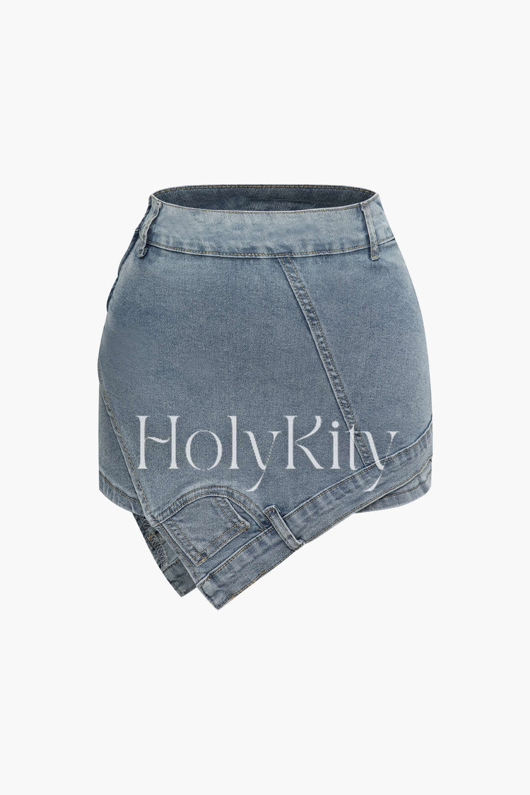 Asymmetrische Jeansshorts