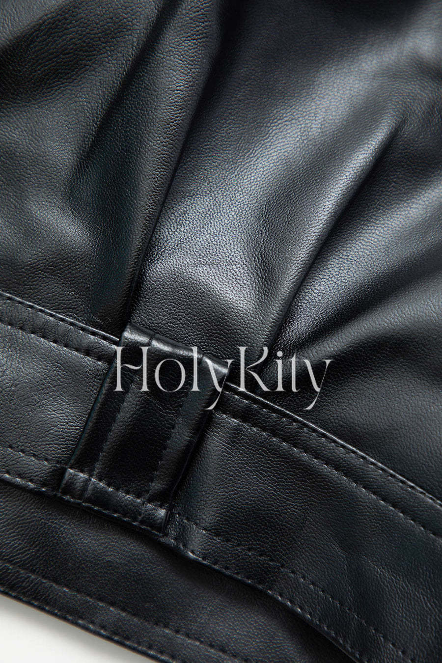 Veste zippée en similicuir