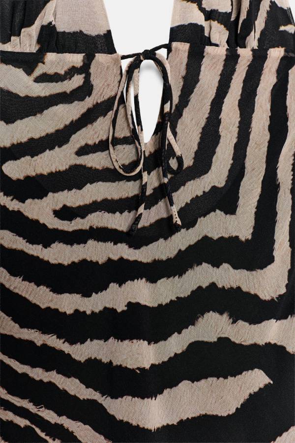 LONG ANIMAL PRINT HALTER DRESS