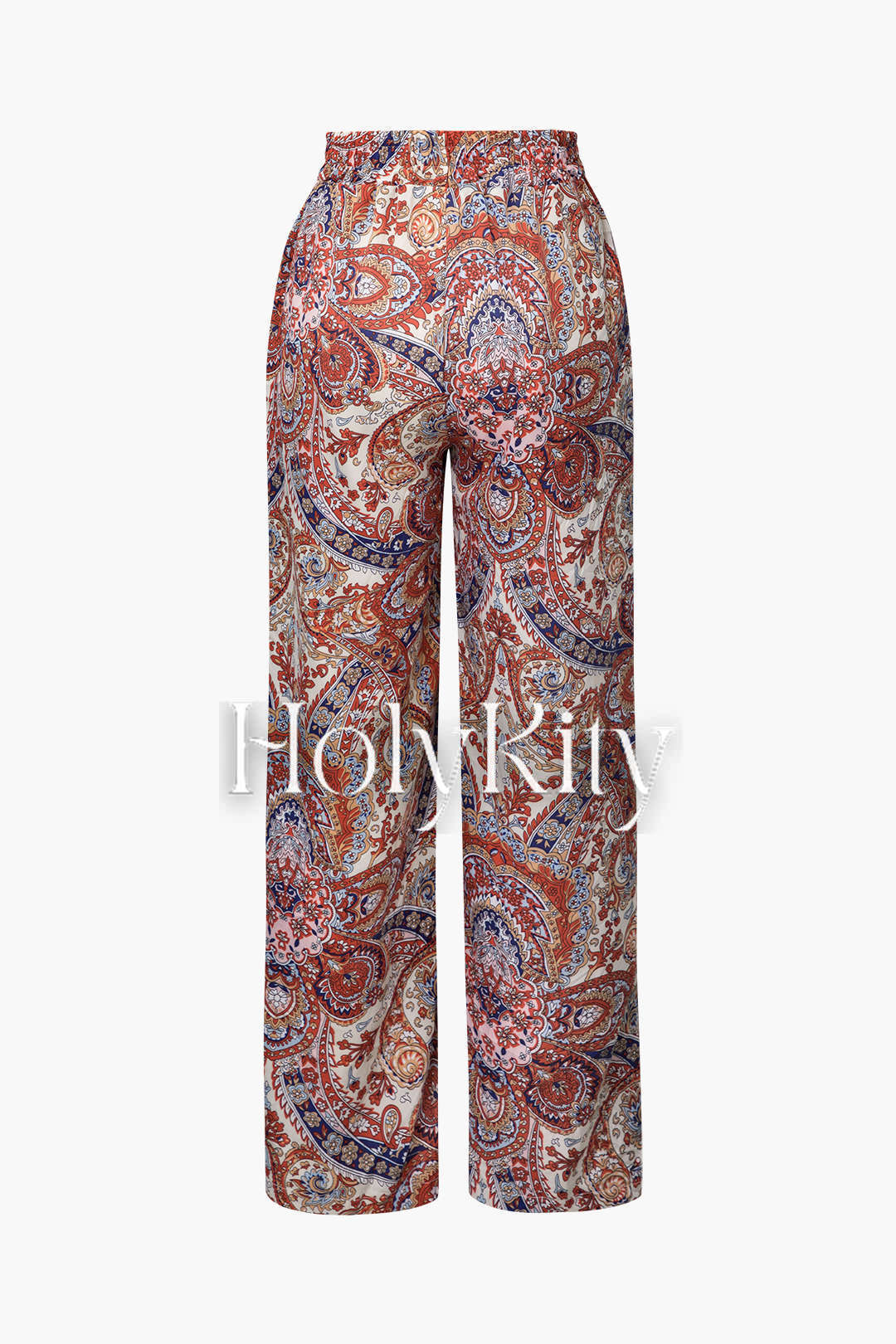 Hose mit elastischem Bund und Paisley-Print