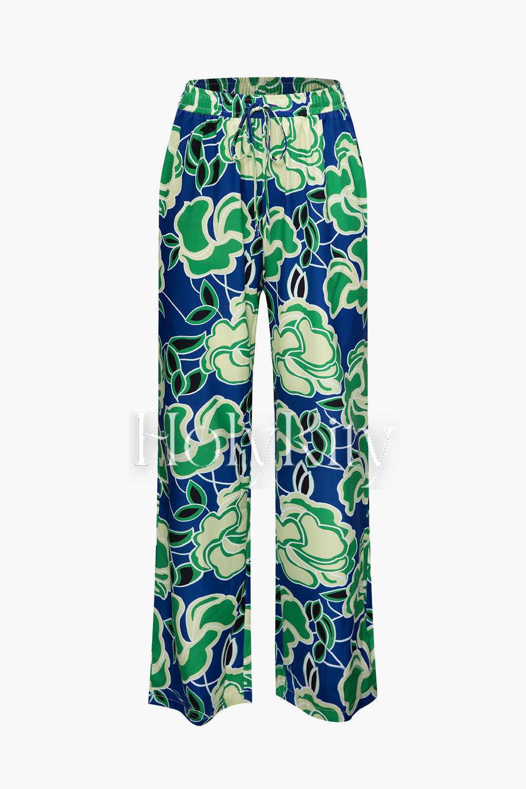 Ensemble chemise à manches longues imprimée avec poche poitrine et pantalon à cordon de serrage