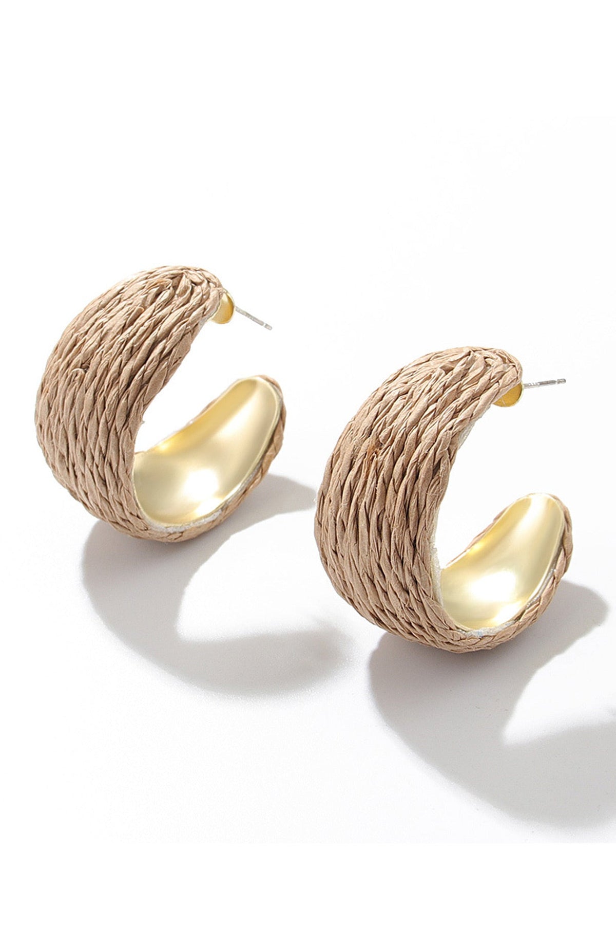Bohemian Raffia Handwoven Earrings