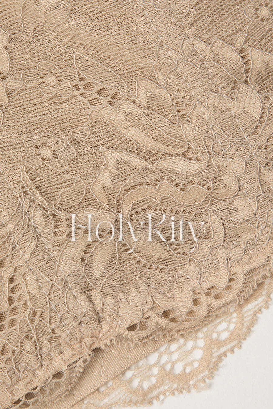 Feather Neckline Lace Strapless Corset Top