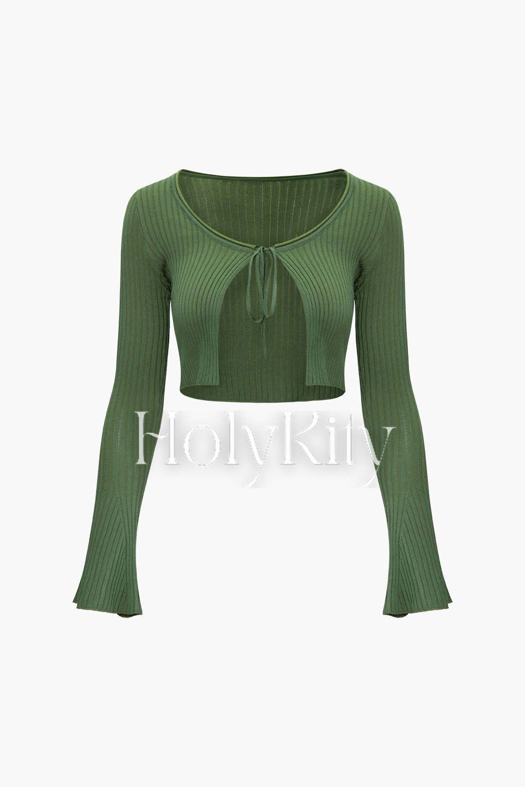 Tie Front Knit Cover-up Top