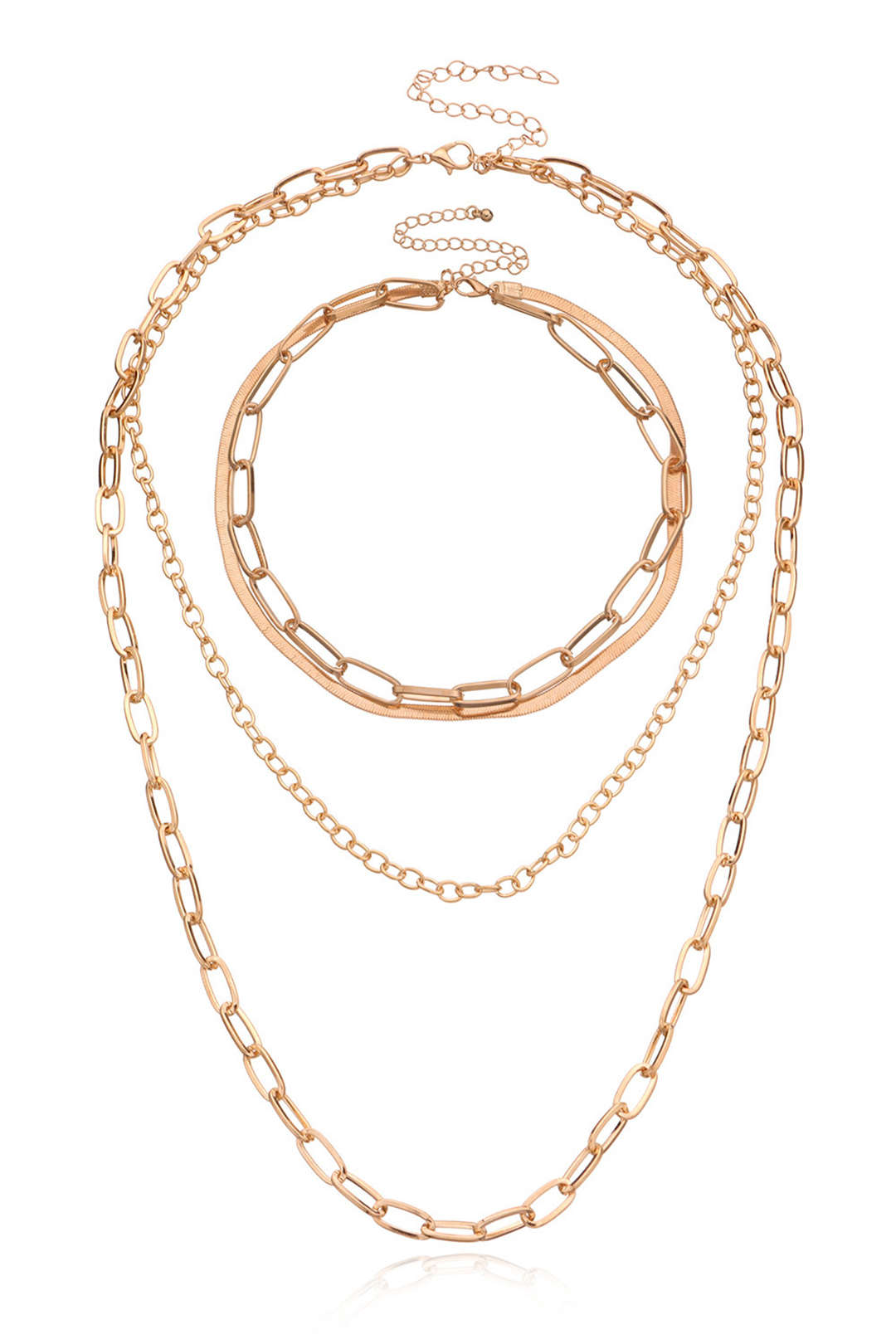 Collier à chaîne double couche