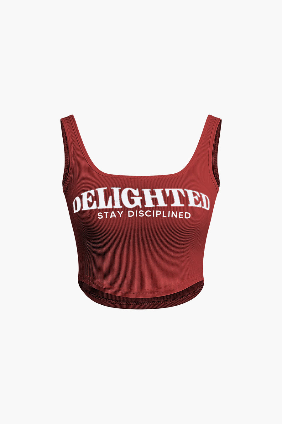 Letter Print Crop Tank Top