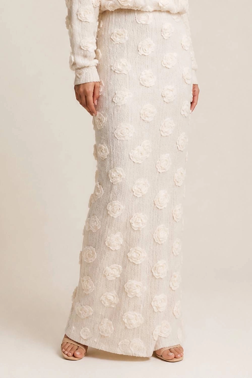 Floral Long Sleeve Top & Maxi Skirt Two Piece Set