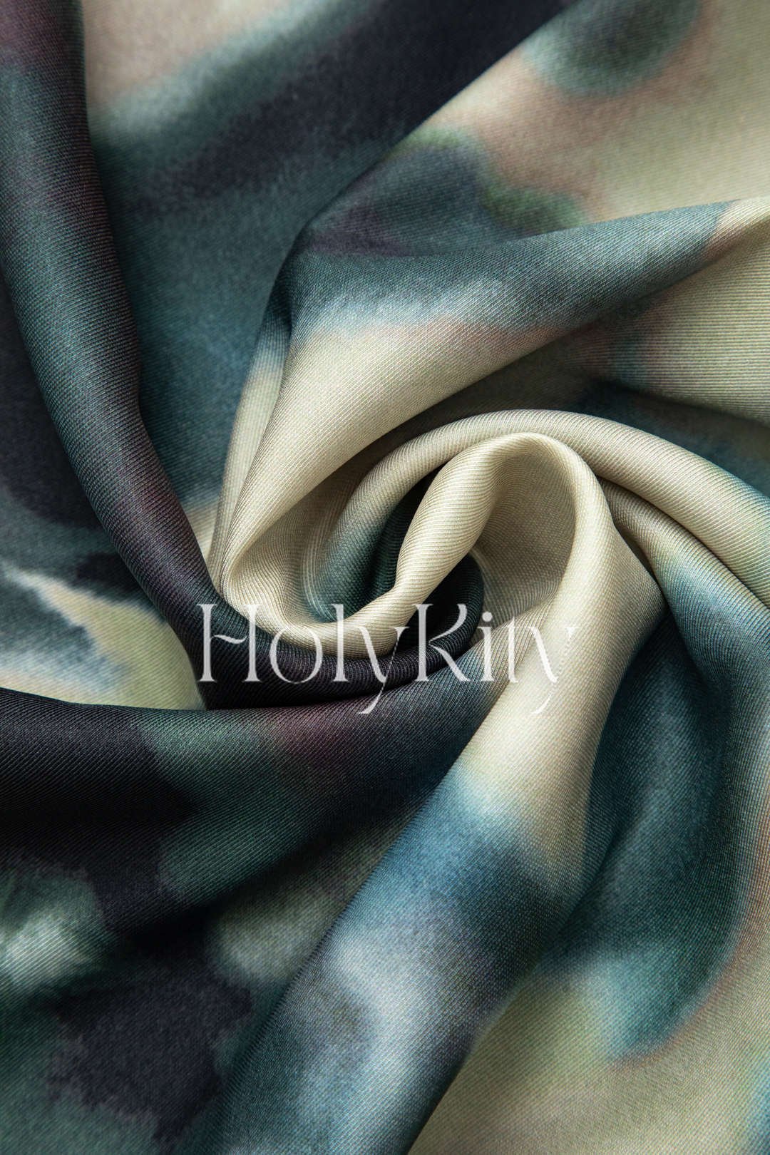 Jupe longue taille haute tie-dye avec cordon de serrage