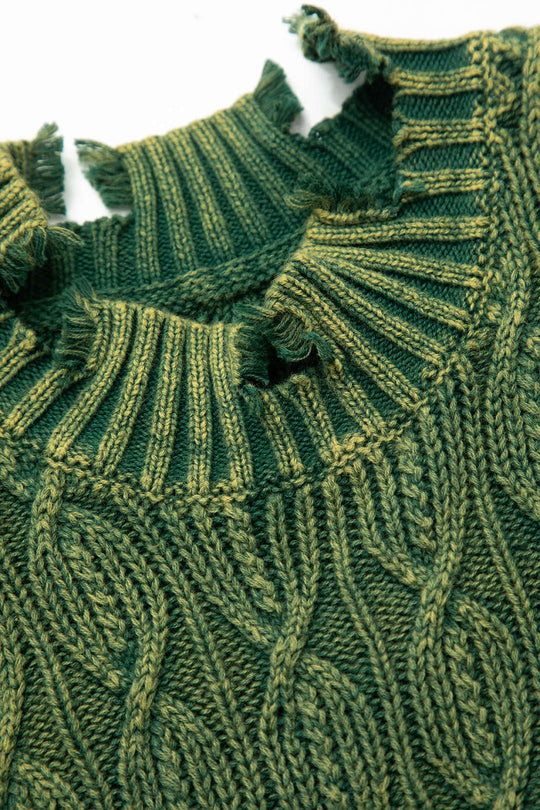 Haut en tricot sans manches effet vieilli