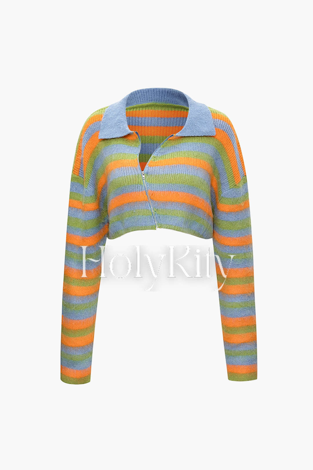 Multicolored Stripe Knit Cardigan