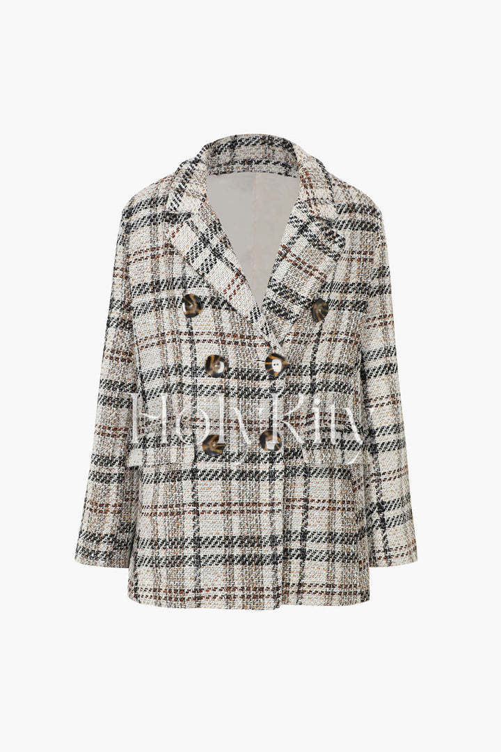 Blazer croisé en tweed