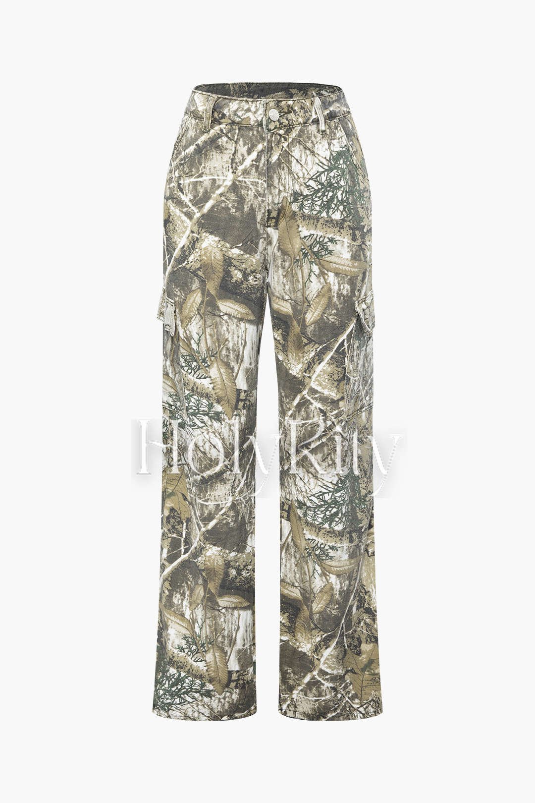 Gerade geschnittene Jeans mit abstraktem Print